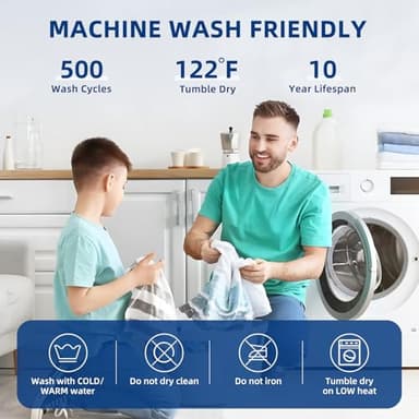 MEELUS Queen Mattress Protector, Breathable Waterproof Mattress Pad Cover Fitted Deep Pocket 8"-21", Soft Noiseless Mattress Cover Washable Cooling Padded for Home Hotel Bedroom, Gray - Image 7