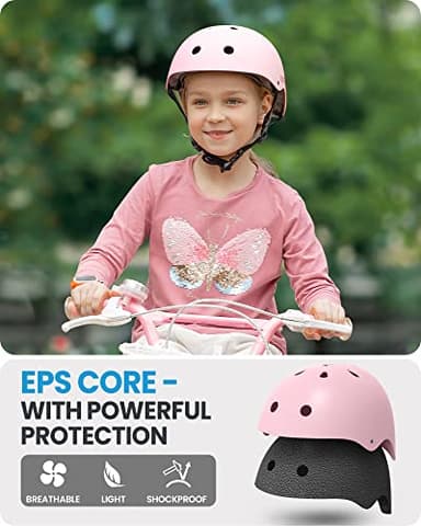 OutdoorMaster Youth & Kids Bike Helmet - Adjustable Multi-Sports Skateboard Helmet with Removable Liners for Balance Bike, Toddler Scooter, One Wheel Hoverboard - Pink - L - Image 5