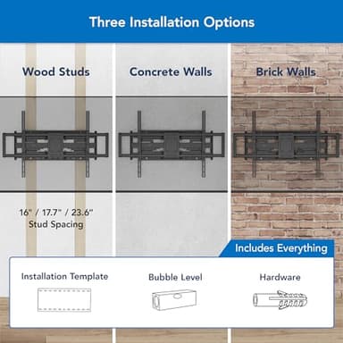 Mount-It! Heavy Duty XXL Full Motion TV Wall Mount for Extra Large TVs, max VESA 900x600, Holds up to 264lb, Swivel Tilt Extension Adjustable TV Mount for 60" 65" 75" 80" 85" 90" 98" 100" 115" 120 in - Image 7