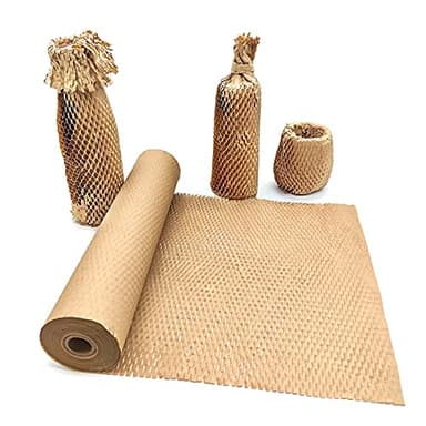 Honeycomb Packing Paper, 15" x 131' Packing Paper Substitute Alternative for Bubble Cushioning Wrap for Moving Shipping Packaging, Recyclable Moving Supplies Bubble Packing Wrap Protective Roll - Image 1