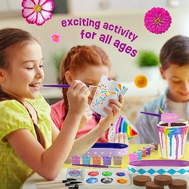 Tekoly 4 Set Paint & Plant Flower Gardening Kit - Gifts for Girls Ages 8-12, Arts and Crafts for Kids Ages 8-12, Kids Gardening Set, Toys Birthday for Girls Boys Ages 6 7 8 9 10 11 12 - Image 5
