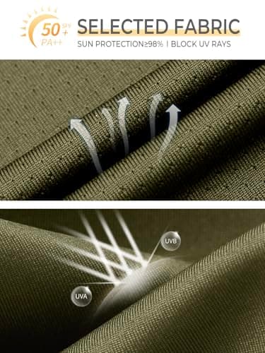 NORTHYARD Men's Sun Protection Shirts Long Sleeve Swim Beach Rash Guard SPF UV UPF 50+ Fishing T-Shirt Quick Dry Lightweight ArmyGreen XL - Image 6