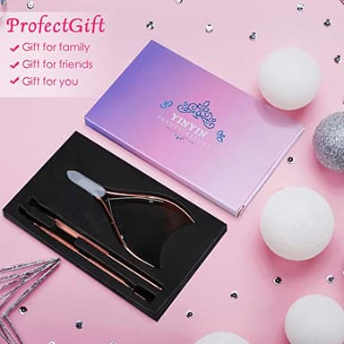 Cuticle Trimmer with Cuticle Pusher and Cutter,YINYIN Cuticle Remover Cutter Nipper Clippers Durable Pedicure Manicure Tools for Fingernails and Toenails(D501-RoseGold)… - Image 7