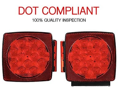 MAXXHAUL 50343 12V LED Submersible Left and Right Trailer Lights for Trailers Less than 80" Wide - Image 5