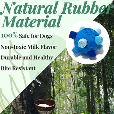 CIIVURR Snuffle Ball for Dog Toys Unbreakable Upgrade Ball Interactive Toy Foraging Snuffle Mat Puppy Treat Dispenser Slow Feeder Dog Puzzle Toys for Small, Medium, Large Pets (Blue) - Image 2