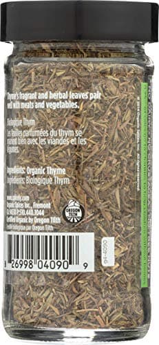 Spicely Organic Thyme 0.60 Ounce Jar Certified Gluten Free - Image 4