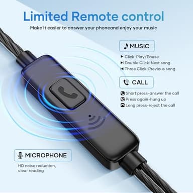 LWZCAM USB C Earbuds with Microphone 5 Pack, in-Ear Wired Headphones with Noise Isolating, Type C Earphone Heavy Bass Stereo Headsets Compatible with iPad, Android Smartphones, for Most USB-C Devices - Image 5