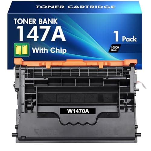 147A Black Toner Cartridge Compatible for HP 147A M612 Toner Cartridge W1470A 147X W1470X for HP LaserJet Enterprise M610n M611dn M611x M612dn M612x MFP M634h M635fht M635h M636fh Printer Ink (1-Pack) - Image 1