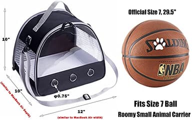 Guinea Pig Carrier, Small Animal Bird Rabbit Turtle Carrier Bag, African Hedgehog Portable Travel Carrier Outdoor Hangbag, Bird Rabbit Guinea Pig Squirrel Carrier - Image 2