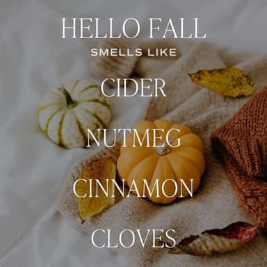 Sweet Water Decor Hello Fall Candle - Cinnamon Apples & Clove Autumn Fall Scented Candle for Home Decor - 100% Cotton Wick Soy Wax Candles with 40 Hour Burn Time - Made in The USA - 9oz Clear Jar - Image 4