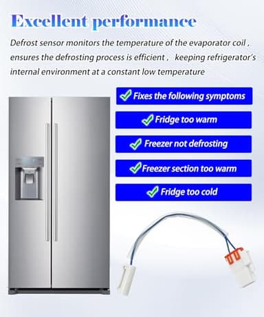 AWTURBO 60148-0003400-01 Refrigerator Defrost Sensor Fits For Kenmore/Leader Daewoo Fridge, Replace 3014808900 60148-0003400-01 11173027711 11173027710 11175039120 etc. - Image 4