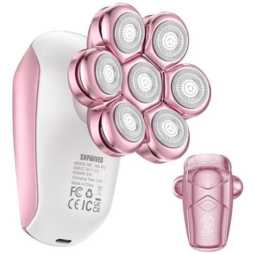 SHPAVVER Electric Razors for Women Legs: 5-in-1 Rechargeable Body Shaver - Waterproof Wet Dry Hair Remover - Trimmer for Lady Face Underarms Public - Image 1