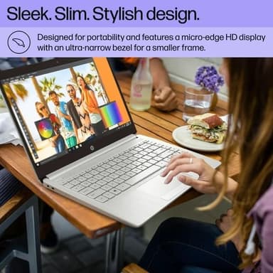 HP 14 Premium HD Portable Laptop Computer Students Business, Quad-Core Intel Celeron Processor, 8GB RAM, 256GB Storage(128GB eMMC+128GB SD Card), 1 Year Office 365, HDMI, Win 11 w/Accessories - Image 6