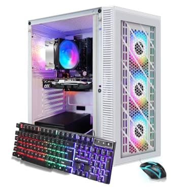 STGAubron RGB PC Computer Desktop, AMD Ryzen 7 5700G up to 4.6G, 16GB DDR4, 1TB SSD, WiFi 6 & BT 5.2, RGB Fan x4, RGB Keyboard & Mouse, Windows 11 Home - Image 1