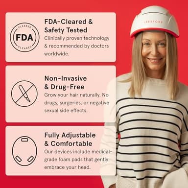 iRestore Professional Laser Red Light Therapy for Hair Growth System - FDA Cleared Hair Loss, Hair Thinning & Alopecia Treatment for Men & Women - 282 Lasers & LEDs - Image 8