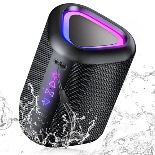 aowoka Bluetooth Speaker, 2025 Portable Wireless Speakers with Led Light, Bluetooth 5.4, 24H Playtime, Enhanced Bass, IPX7 Waterproof, Outdoor Speaker for Travel, Sport, Party, Biking. - Image 1