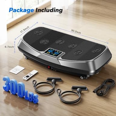 MERACH Vibration Plate Exercise Machine, 3D & 4D Vibration Plate for Lymphatic Drainage Weight Loss with 2 Tension Ropes, Whole Body Vibration Platform for Women Men, Exercise Equipment for Home - Image 7