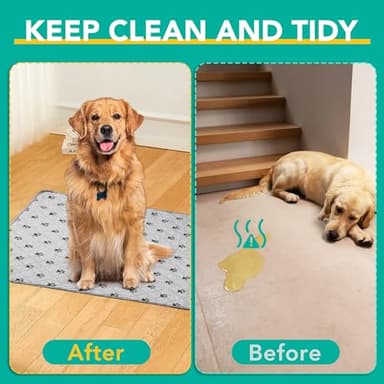 FURWEY 2 Pack Extra Large 72"X72" Washable Pee Pads for Dogs Super Absorbent Dog Training Pads Non-Slip Waterproof Pet Training Pads Mats Whelping Pads for Dogs Cats Puppy - Image 6