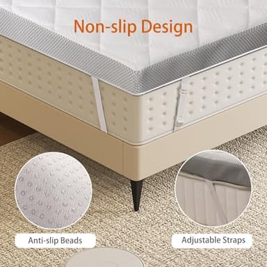 Extra Firm Mattress Topper Twin XL Size 3 Inch, Pain Relieving Foam Bed Topper for Extra Support, High-Density Foam Mattress Pad with Removable Cover, No Smell, CertiPUR-US Certified, 80" x 38" - Image 6