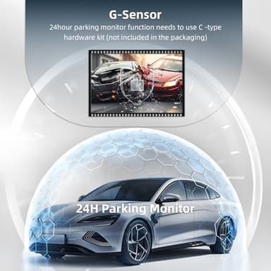 3 Channel Dash Cam Front and Rear Inside, Free 64G SD Card, Triple Dash Camera for Cars, 2.5K UHD Vital Dash Cam, 3.18" IPS Large Screen, IR Night Vision, 24/7 Recording Parking Mode Monitor（Black） - Image 5