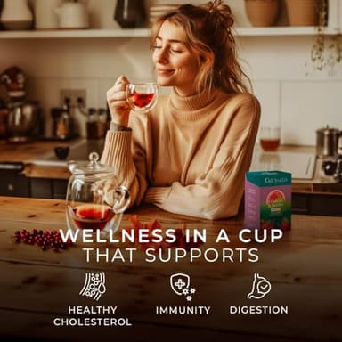 Gya Tea Co Hibiscus Berry Herbal Loose Leaf Tea - Natural Decaf Flower & Fruit Tea with Cranberry, Apple & Hibiscus for Body Wellness & Digestion Health - 5.29 Oz - 70 Cups - Image 4
