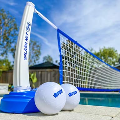 GoSports Splash Net PRO Pool Volleyball Net Includes 2 Water Volleyballs and Pump - Image 6