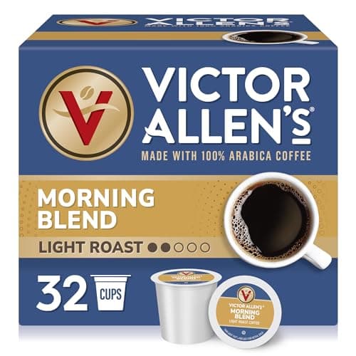 Victor Allen's Coffee Morning Blend, Light Roast, 32 Count, Single Serve Coffee Pods for Keurig K-Cup Brewers - Image 1