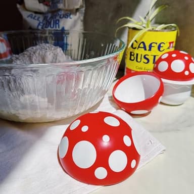 Genuine Fred Nesting Mushroom Measuring Cups, Set of Fun and Functional Kitchen Measuring Tools, Space-Saving Design with Unique Mushroom Shape - Image 6
