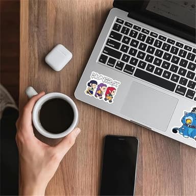 Korean Anime Style Demon Movie Hunters Vinyl Stickers, 60 Pack, Waterproof Decals for Laptop, Phone, Skateboard, Guitar, Travel Case, Bike - Image 5