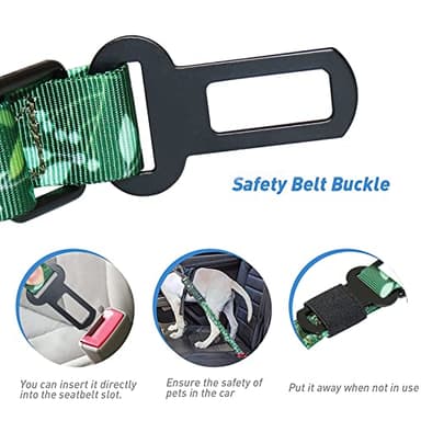 Hotsky Tactical Dog Leash Heavy Duty for Medium Large Dogs That Pull,4-6Ft Strong Bungee Shock Absorbing No Pull Dog Leash with Padded Double Handle and Car Seatbelt,Leaves - Image 3