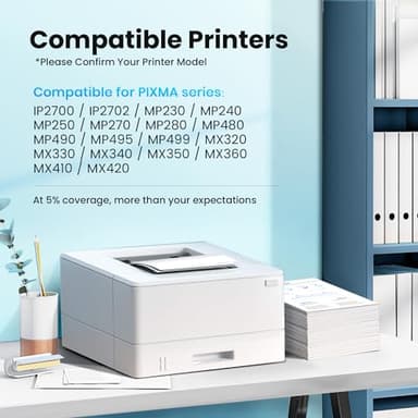 210XL and 211XL Ink Cartridges Replacement for Canon 210 XL and 211 XL Ink Cartridges 211XL Color 210XL Black Ink Cartridge Work for IP2702 MP230 MP250 MP280 MP480 MX320 MX330 MX340 (1 Black,1 Color) - Image 2