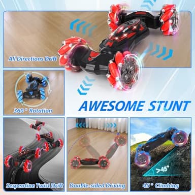 XAMIMM Remote Control Car, Gesture Sensing RC Stunt Car, 4WD Offroad for Rotating, 2.4 Ghz Remote Control and Hand Controlled Twist Cars,Transform RC Cars, Toy Presents for Boys and Girls Age 6-13 - Image 5