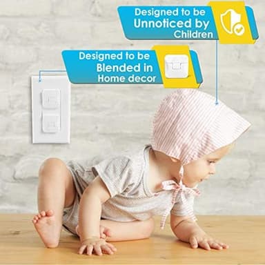Outlet Covers Babepai 38-Pack White Child Proof Electrical Protector Safety Improved Baby Safety Plug Covers - Image 7