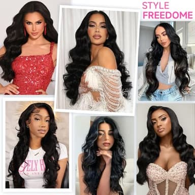 YUNXING 28 Inch 13x6 Lace Front Wigs Human Hair 200% Density Body Wave Lace Front Wigs Human Hair Pre Plucked Glueless Wigs Human Hair For Women HD Lace Frontal Wig Human Hair With Baby Hair - Image 8