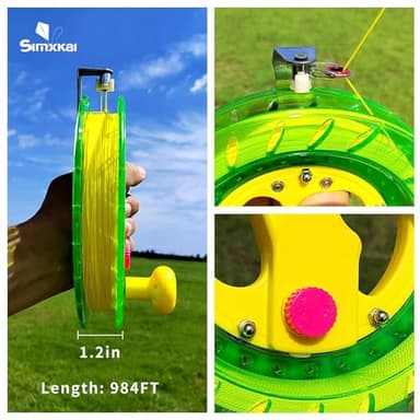 Simxkai Kite String Reel, String Spool, Line Winder, Come with Lock, 8in with1000 Feet Line (Green) - Image 5