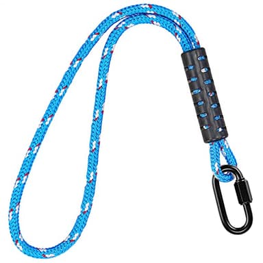 BeneLabel Tree Swing Rope, Hammock Tree Swing Hanging Strap, Heavy Duty Carabiner, for Indoor Outdoor Swing Hammock Playground Set Accessories, 8 ft, 1 Pcs, Blue - Image 8