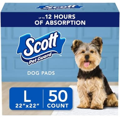 Scott Pet Guard Dog Pads - Size Large - 22" x 22" - 50 Pack of Pet Pads - Image 1