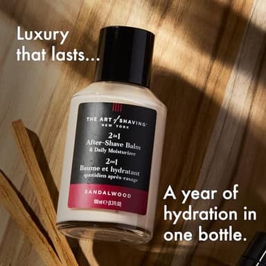 The Art of Shaving After-Shave Balm for Men - Face Moisturizer, Clinically Tested for Sensitive Skin, Sandalwood, 3.3 Fl Oz (Pack of 1) - Image 4