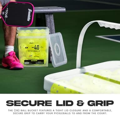 Franklin Sports X-40 Yellow Outdoor Pickleballs - USAPA Regulation Size - 36 Pack Bulk Set - Image 7