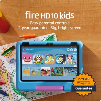 Amazon Fire HD 10 Kids tablet (newest model) ages 3-7 | Bright 10.1" HD screen with included ad-free and exclusive content, robust parental controls, 13-hr battery, 32 GB, Blue - Image 7