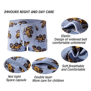Taxzode Boys'Boxer Briefs 8-piece set-2-3T 3-4T 4-5T 5-6years 7-8years 4-5T - Image 5