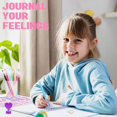 Nollh DIY Journal Kit for Girls/ Teens/ Tween Stationery Scrapbook & Diary Supplies Set Journaling Art Crafts Kit, Ideal Gifts for 8 9 10 11 12 13 14 Year Old Girl - Image 3