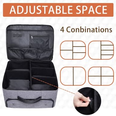 MAQTOIZ Golf Trunk Organizer 2 Layer, Car with Ventilated Compartment for Pair Shoes, Storage Locker Accessories, Balls, Tees, Clothes, Gloves, Gifts Men Grey - Image 5