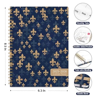 Planner 2025-2026, Academic Year Weekly and Monthly Calender Planner, July 2025 - June 2026, Spiral Bound School Planning Tool, Perfect for Teacher, Student, Women & Men - A5 (6.3" x 8.5"), Vintage - Image 4