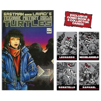 Teenage Mutant Ninja Turtles: Black and White Comic Book Figures with Comic Book by Playmates Toys - Image 3