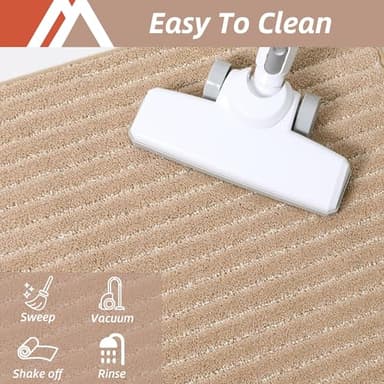 COSY HOMEER Indoor Door Mat Floor Mats Dirt Trapper Wet Shoes and Paws, Front Door Outside Entry Welcome Outdoor Entrance Dog Cat Mat, Anti Slip Washable, 32"x48",Beige - Image 6
