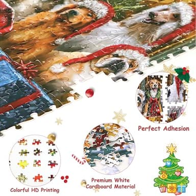 Christmas Puzzle Advent Calendar 2025, Christmas Jigsaw Puzzles for Kids and Adults- Dog's Christmas Advent Calendar Puzzle 24 Boxes 1008 Pieces Puzzles Countdown to Christmas Decorations Gifts - Image 4