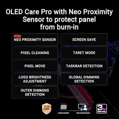 ASUS ROG Strix 32” 4K OLED Gaming Monitor (XG32UCWG) - TrueBlack Glossy OLED, Dual Mode (4K@165Hz, FHD@330Hz), 0.03ms, G-SYNC Compatible, Neo Proximity Sensor, Auto KVM, USB-C, HDMI 2.1, 3 yr warranty - Image 4
