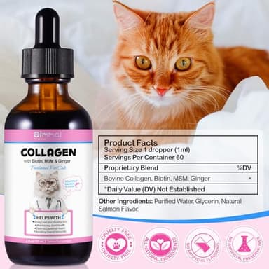 Collagen for Cats, Cat Collagen Liquid Drops for Cats with Biotin, MSM & Ginger Digestive & Immunity Support, Itch Relief, Skin & Coat and Joint Health, Cat Supplement 60ml ﻿ - Image 8