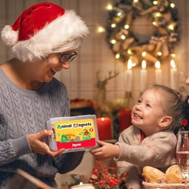 JoyCat Wooden Thick Alphabet Magnets for Toddlers Fridge Large Size Cute Animal Colorful ABC Magnetic Letters 26 Uppercase Letters 0-9 Numbers Toy Set for Kids Toddlers Preschool Learning Spelling - Image 7